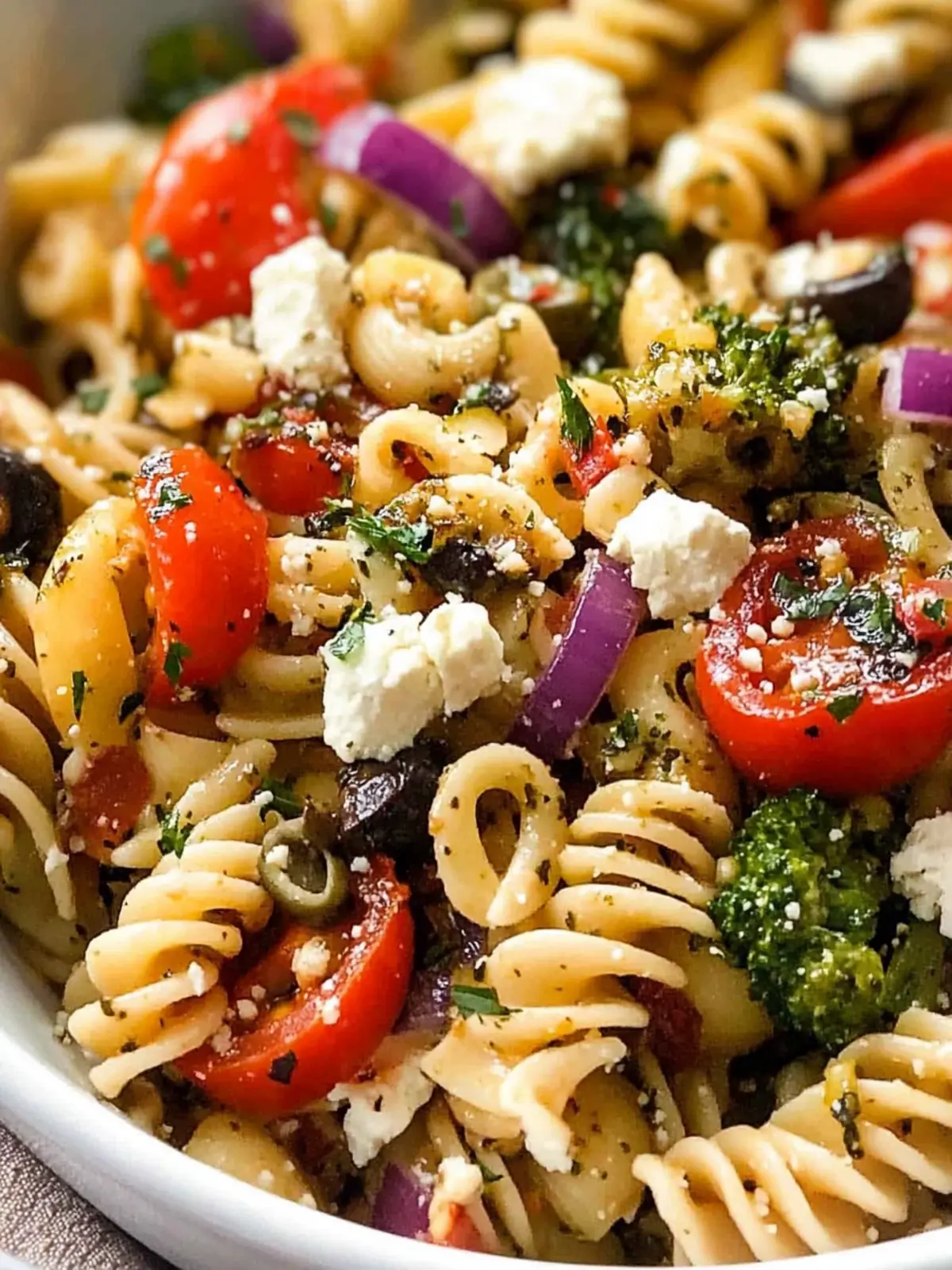 MARINATED Vegetarian Pasta Salad!