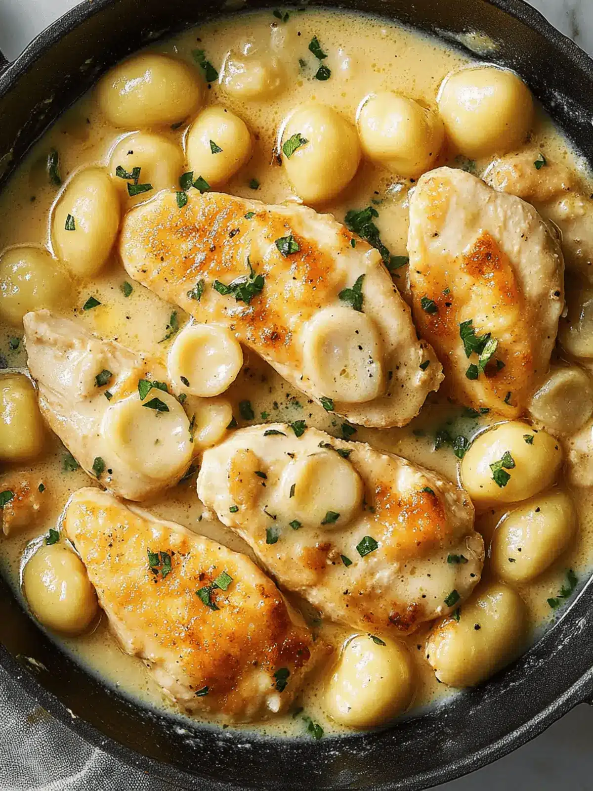 Creamy Chicken Piccata With Gnocchi