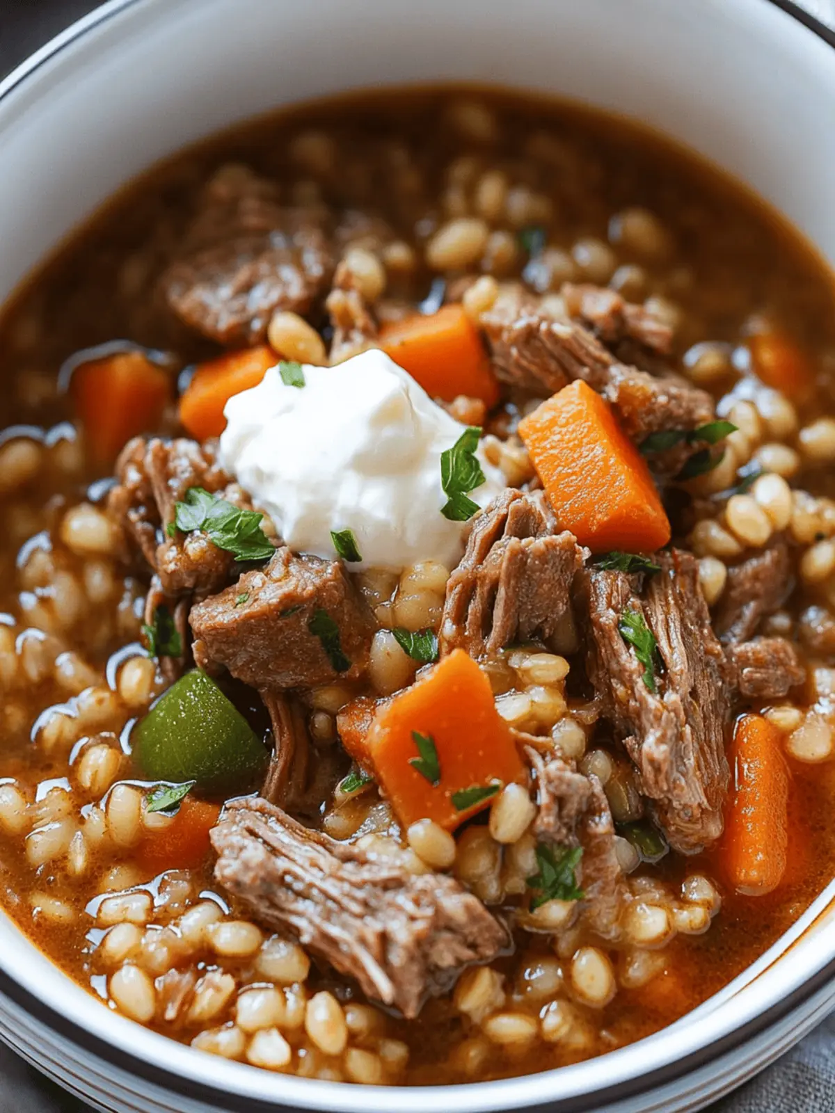 Hearty Slow Cooker Beef & Barley Comfort Bowl