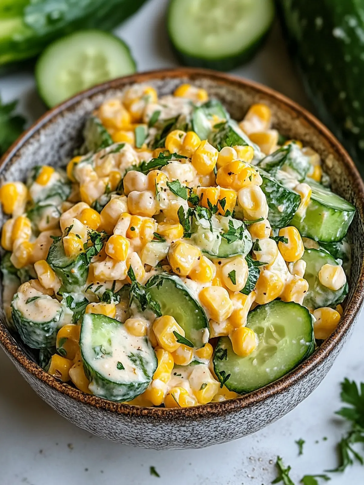 Street Corn Creamy Cucumber Salad for Quick Summer Bliss