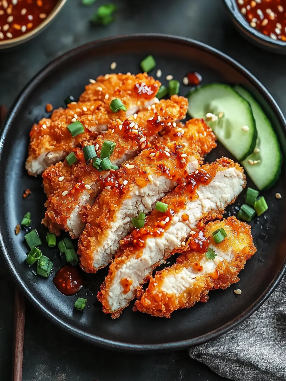 Spicy Korean Chicken Katsu: Crispy Crunch with a Fiery Twist