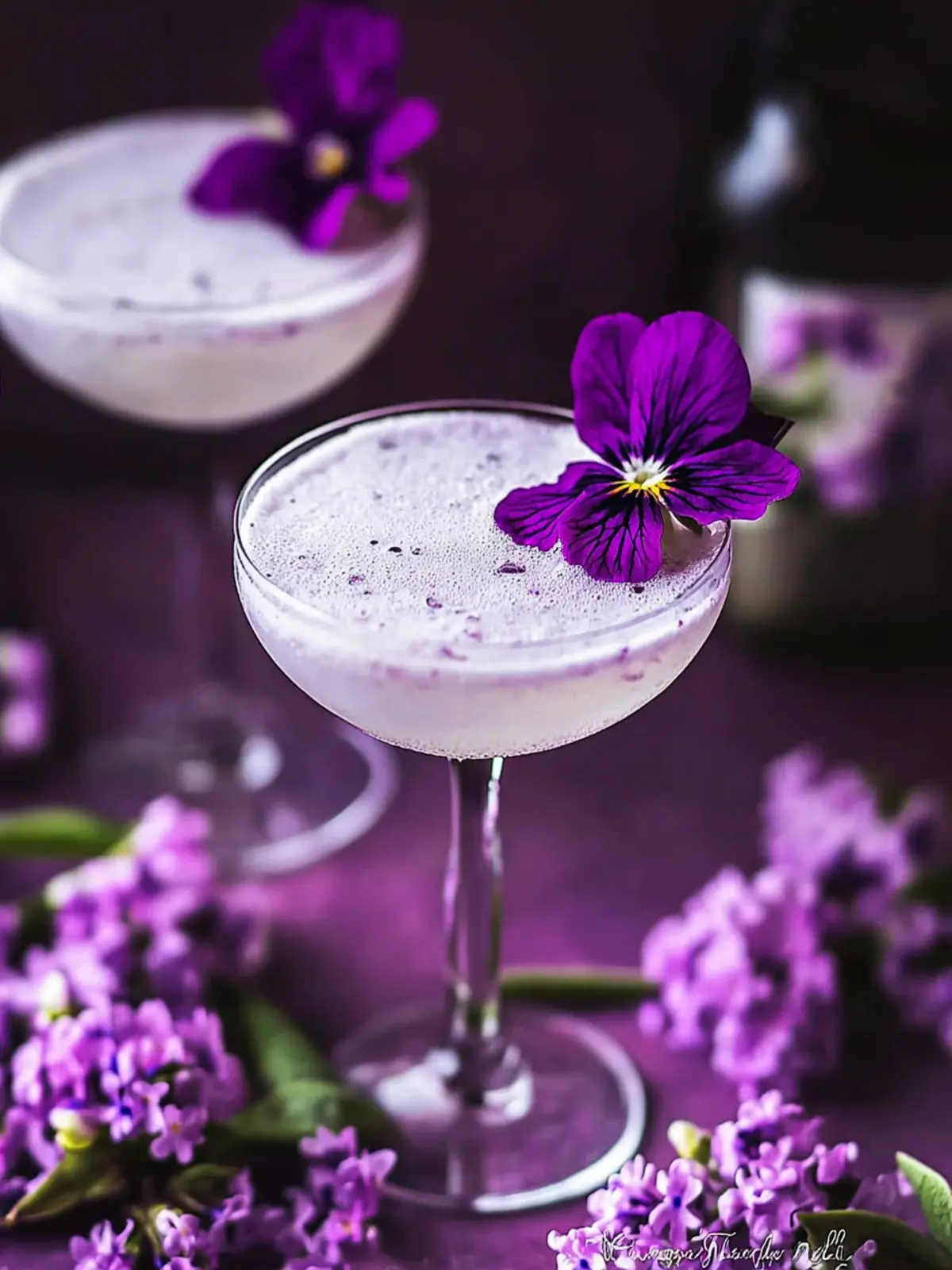 Gin Violette Cocktail