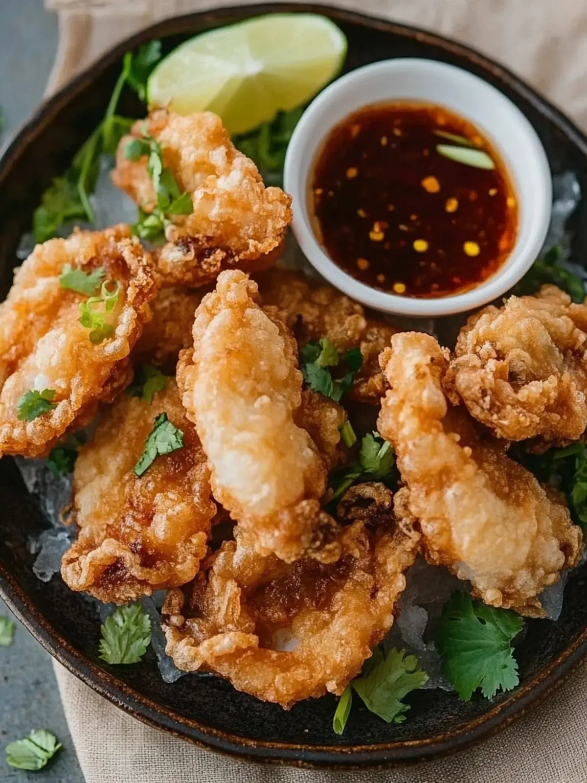 Chinese Deep Fried Oysters with Dipping Sauce