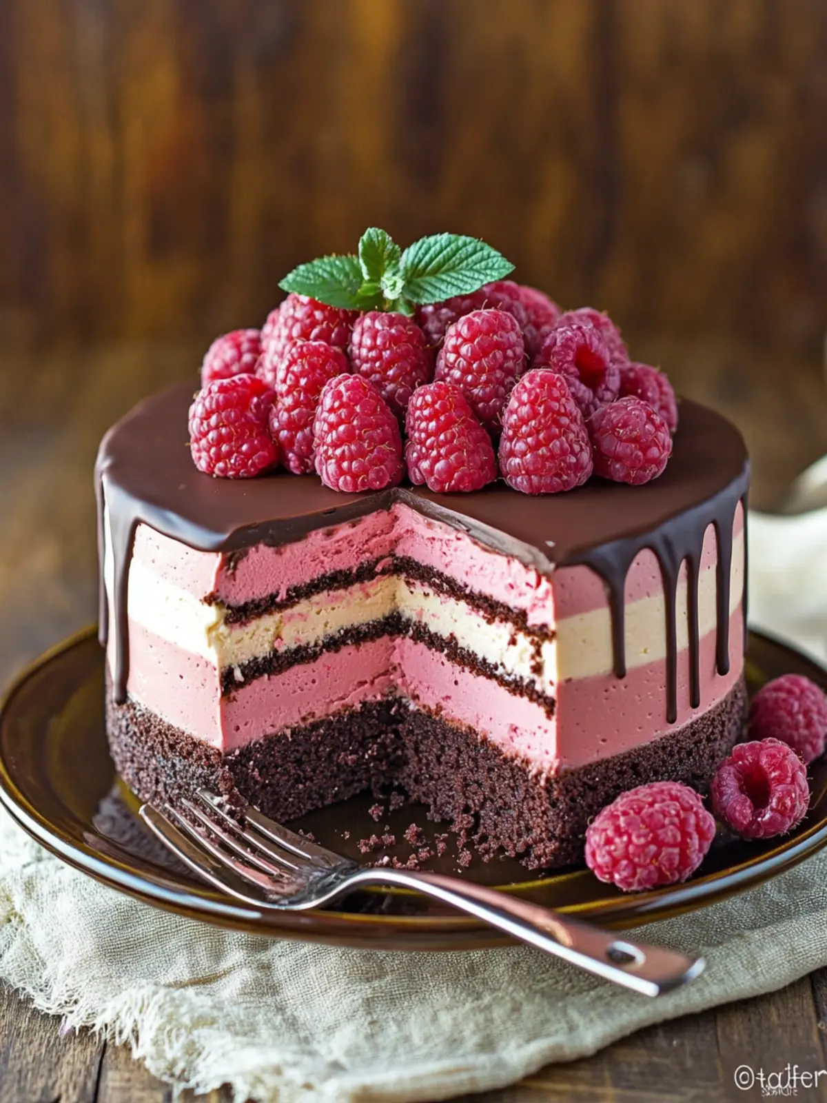 Indulge in This Luxurious Chocolate Raspberry Mousse Cake 2 Chocolate Raspberry Mousse Cake