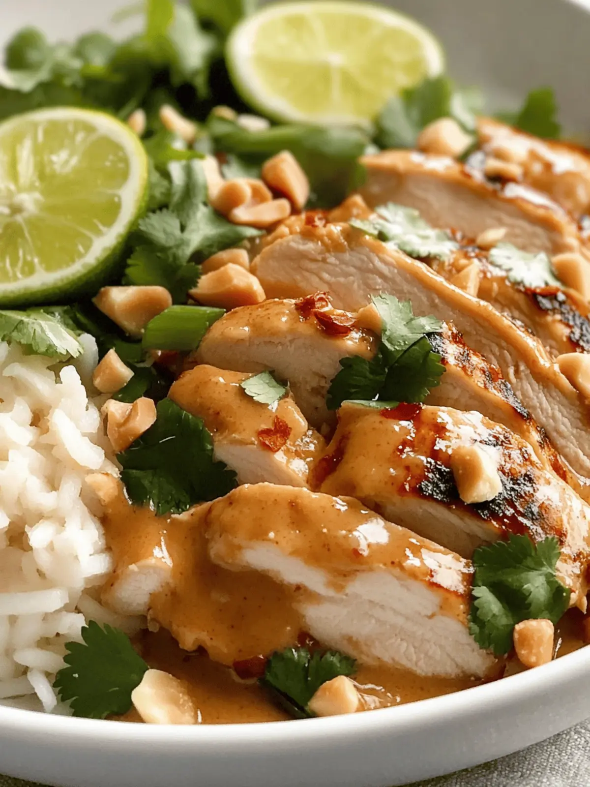 Savory Thai Peanut Chicken with Creamy Sauce in 25 Minutes 3 Savory Thai Peanut Chicken with Creamy Sauce