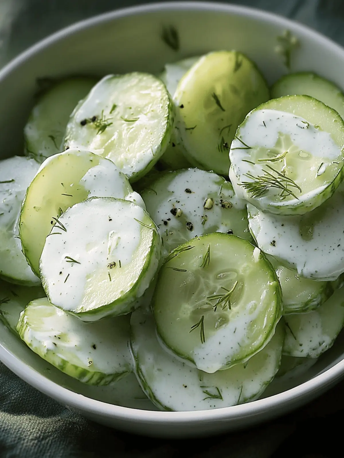 Creamy Cucumber Salad with Dill Your Perfect Summer Side 4 Cucumber Salad with Creamy Dressing