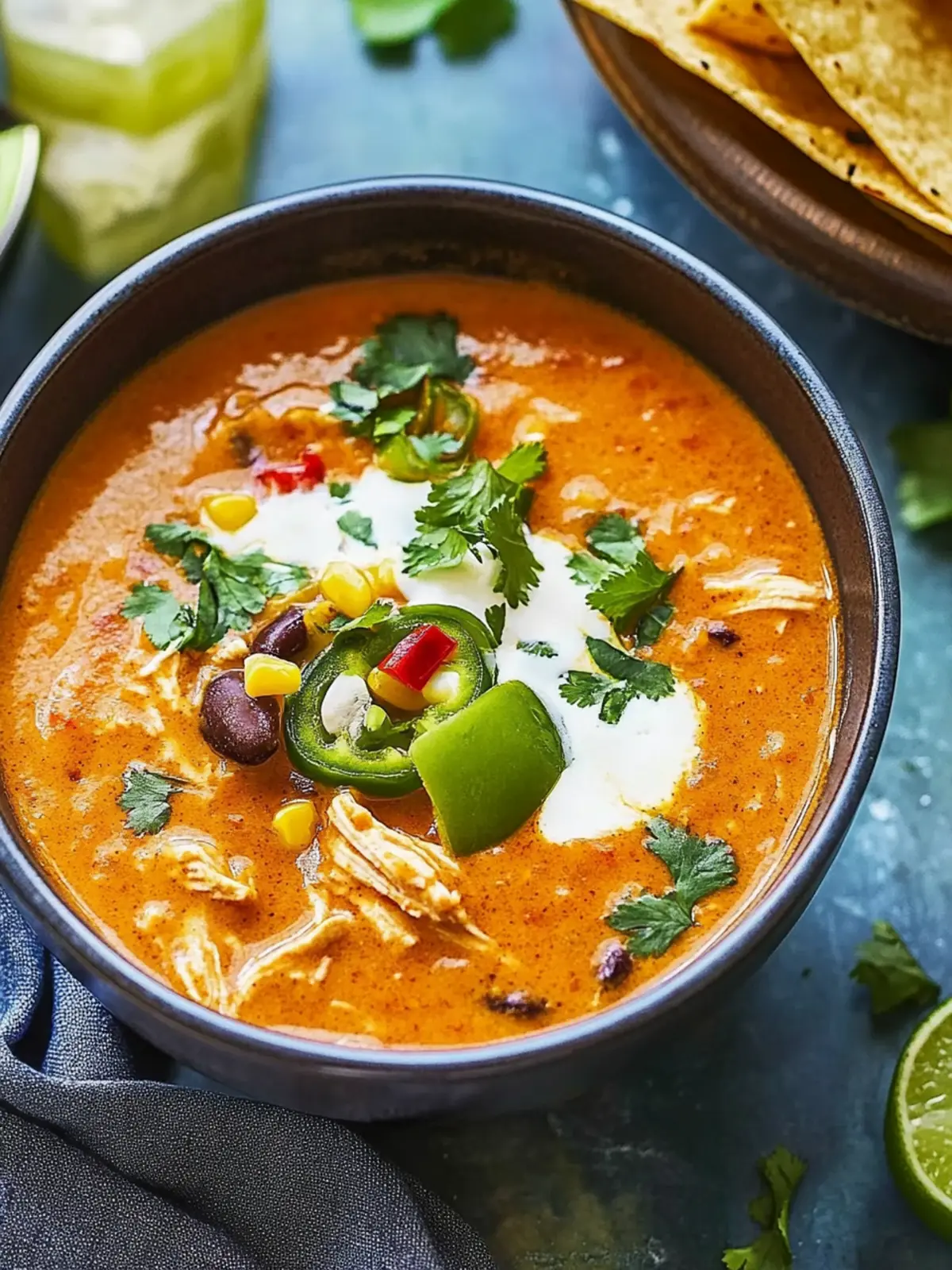 Creamy Chicken Enchilada Soup