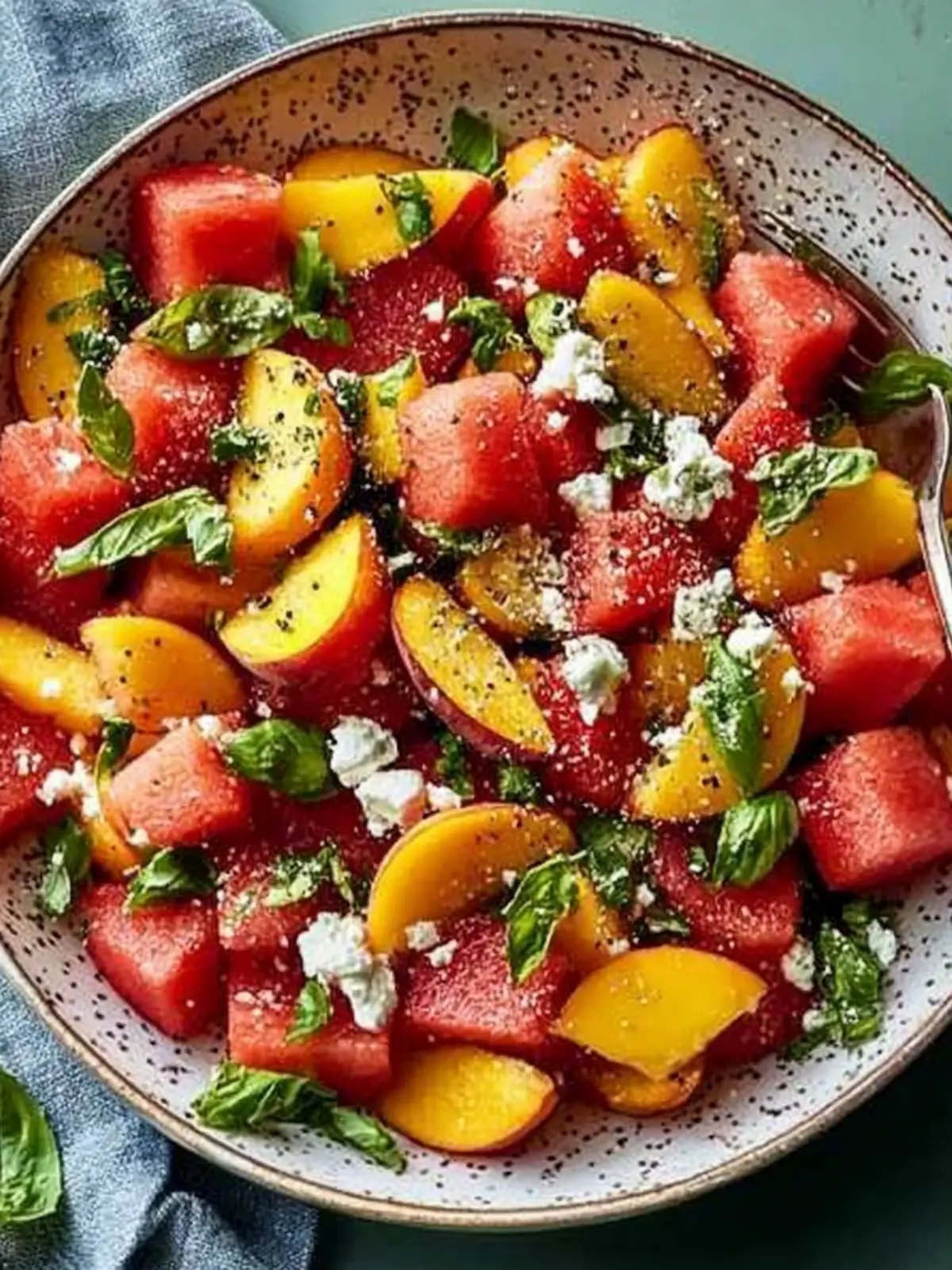 Juicy Watermelon Peach Salad Your Summer Refreshment Delight 3 Juicy Watermelon Peach Salad