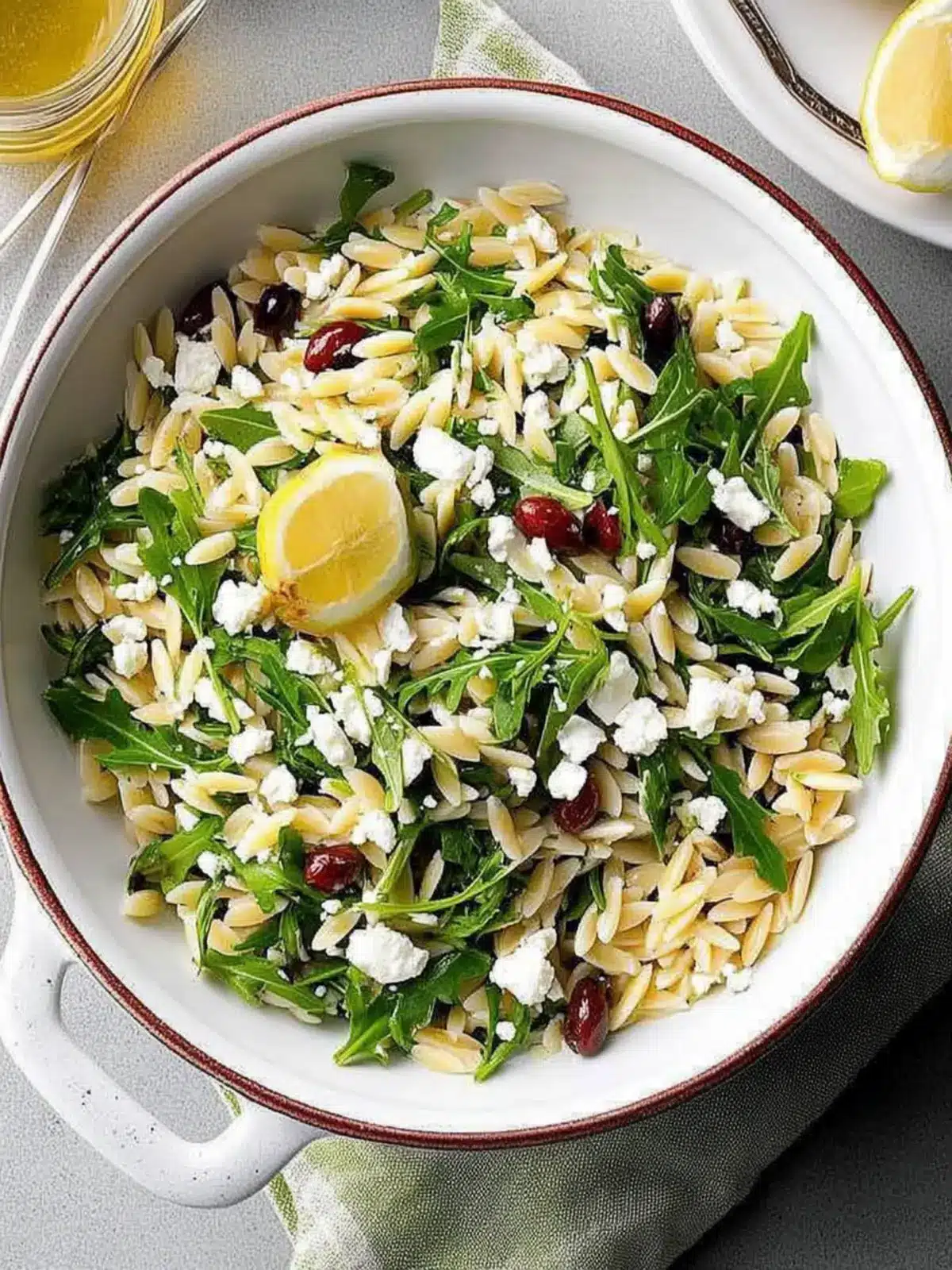 Orzo with Feta and Arugula
