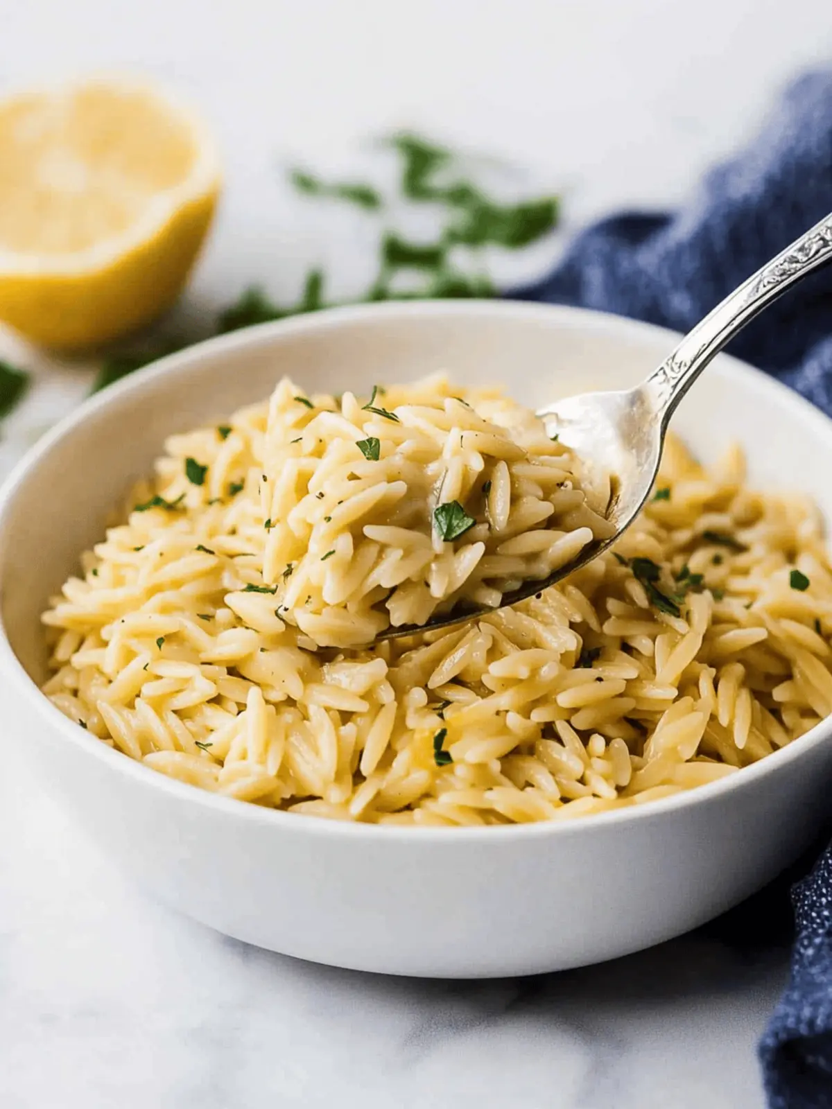 Garlic Lemon Orzo - Savor the Best