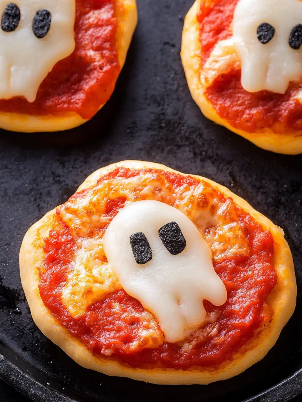 Ghost Pizza Bagels: Easy Halloween Fun for Kids Dinner 3 Ghost Pizza Bagels