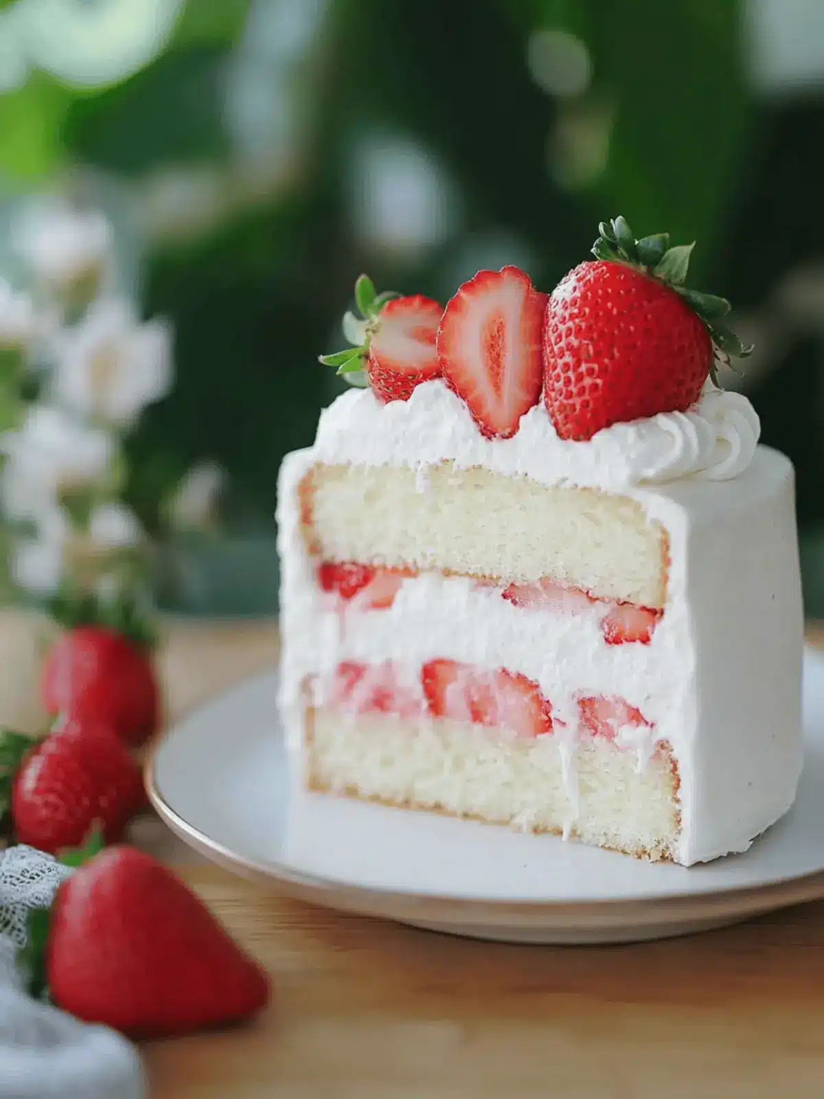 Asian Bakery Strawberry Chiffon Cake with Fresh Cream Bliss 3 Asian Bakery Strawberry Chiffon Cake with Fresh Cream