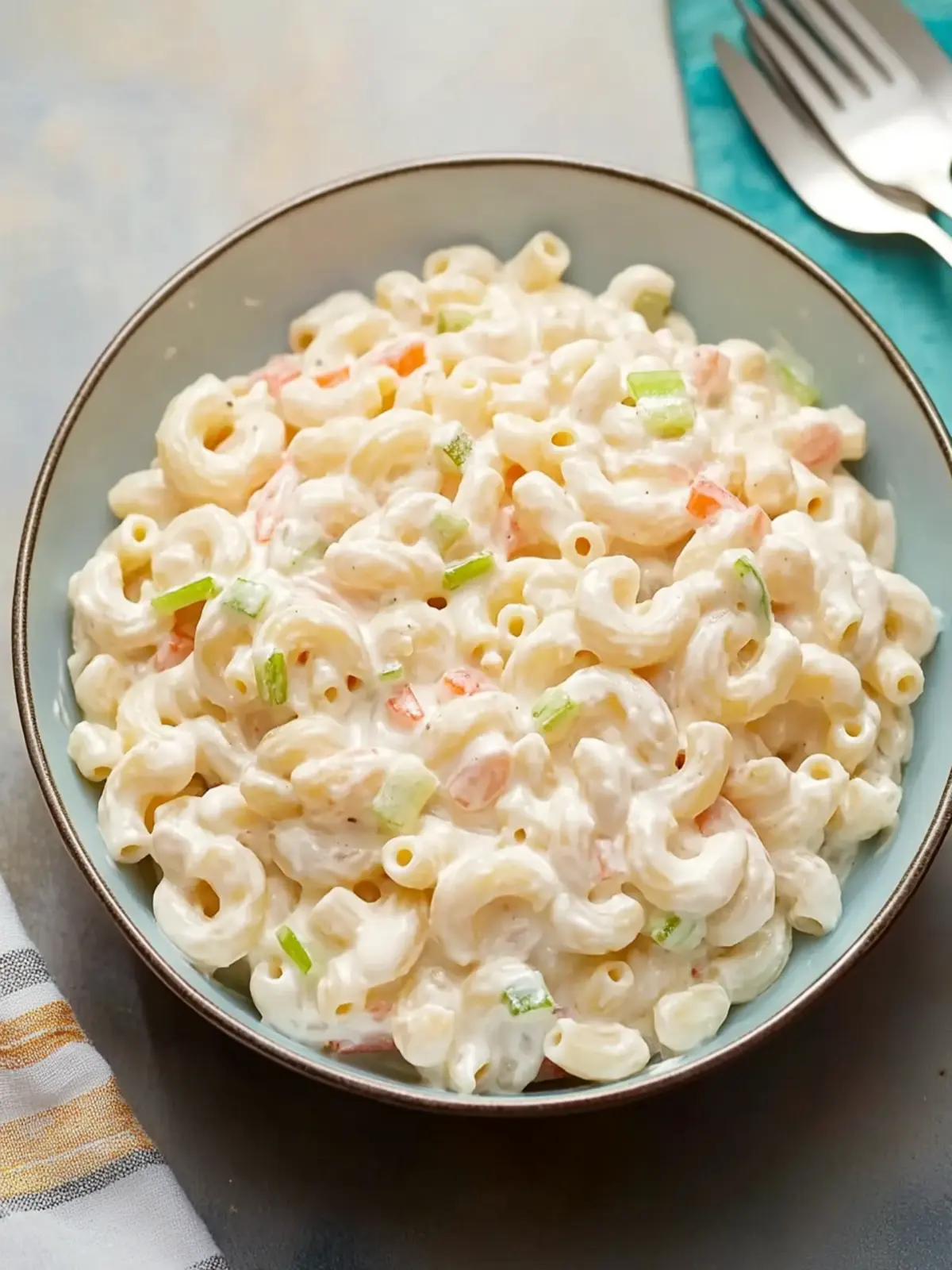 Tangy and Creamy Macaroni Salad