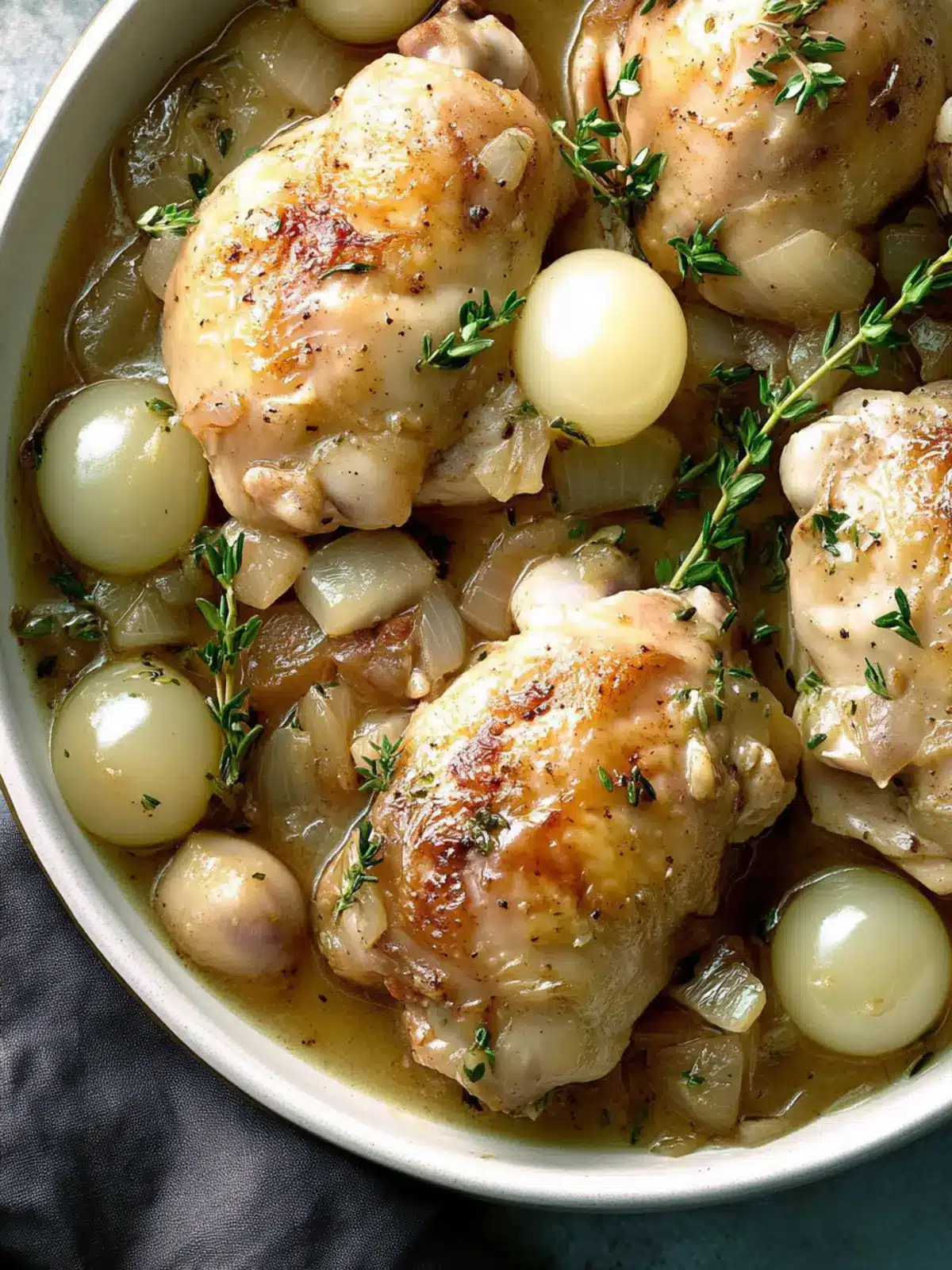 Savory Wine-Braised Chicken with Pearl Onions for Cozy Nights 3 Wine-Braised Chicken with Pearl Onions