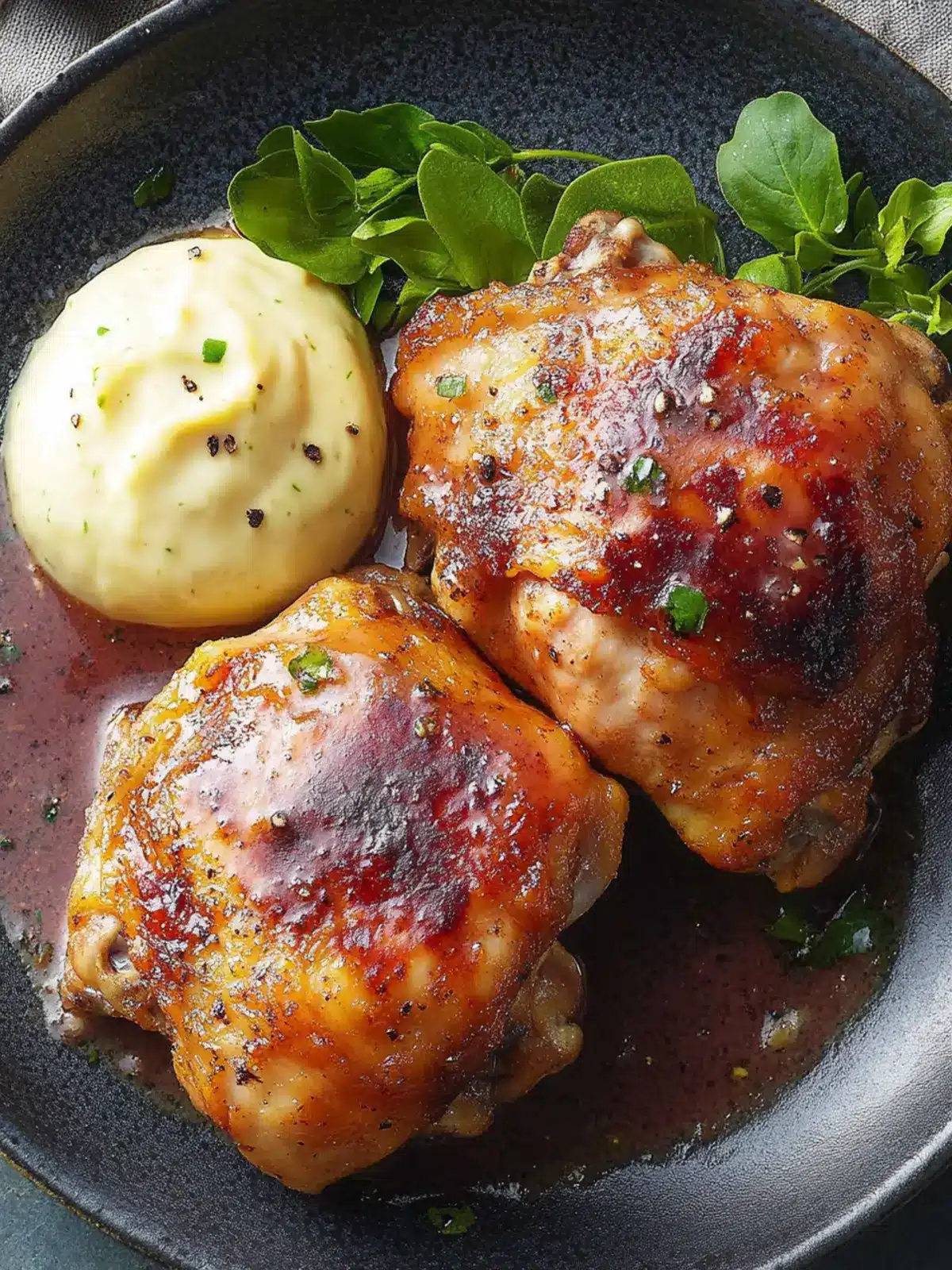 Savory Pan-Fried Chicken Thighs with Creamy Herb Sauce 4 Pan-Fried Chicken Thighs