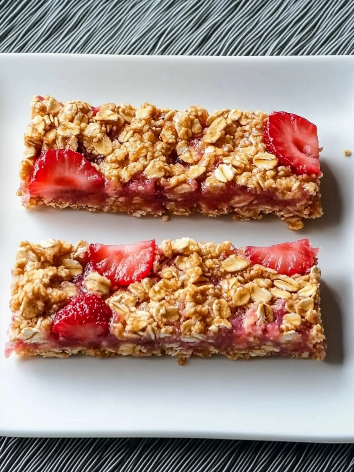 Strawberry Oatmeal Breakfast Bars
