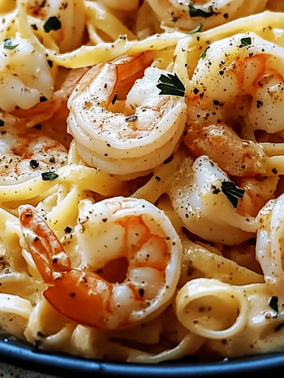 Garlic Butter Shrimp Linguine with a Creamy Twist