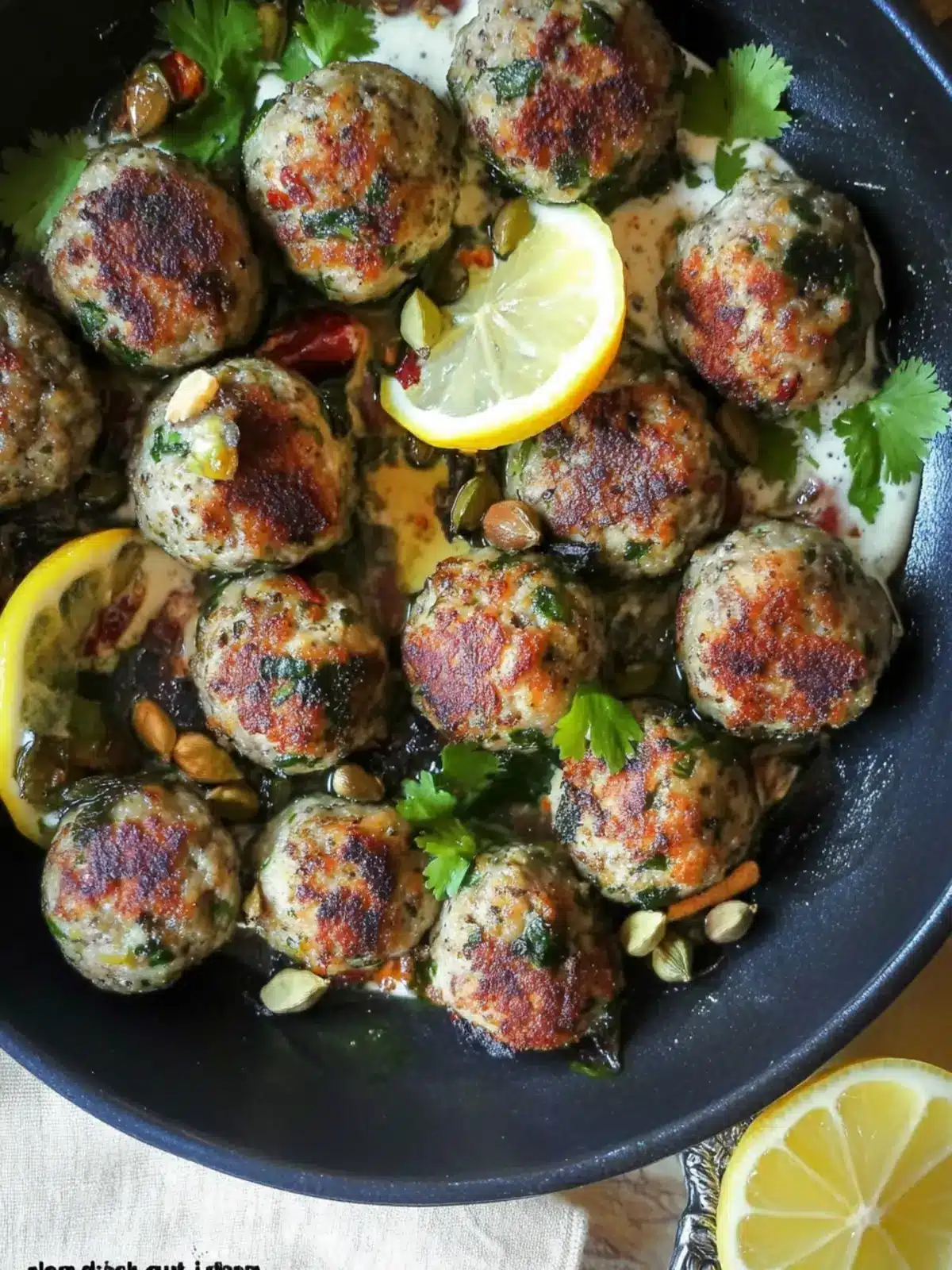 Moroccan Meatballs with Cardamom and Lemon