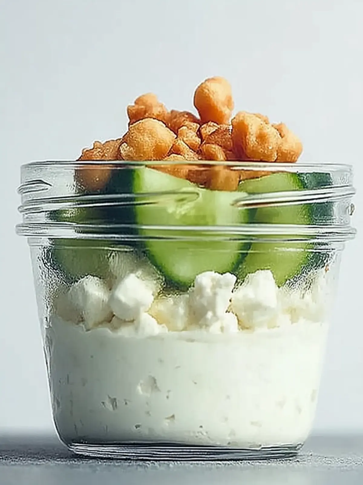 Easy Cottage Cheese Snack Jar for a Healthy Crunchy Treat 2 Cottage Cheese Snack Jar