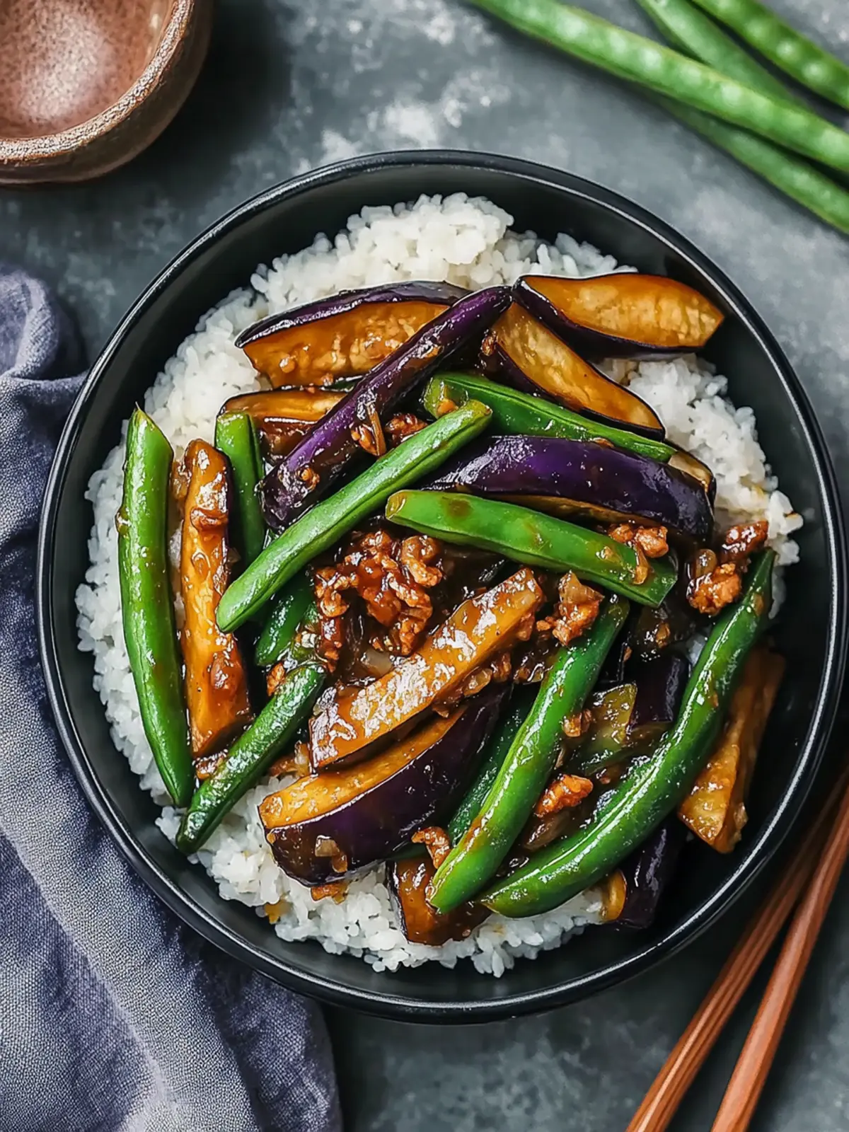 Savor the Flavor: Chinese Stir-Fried Eggplant and Green Beans