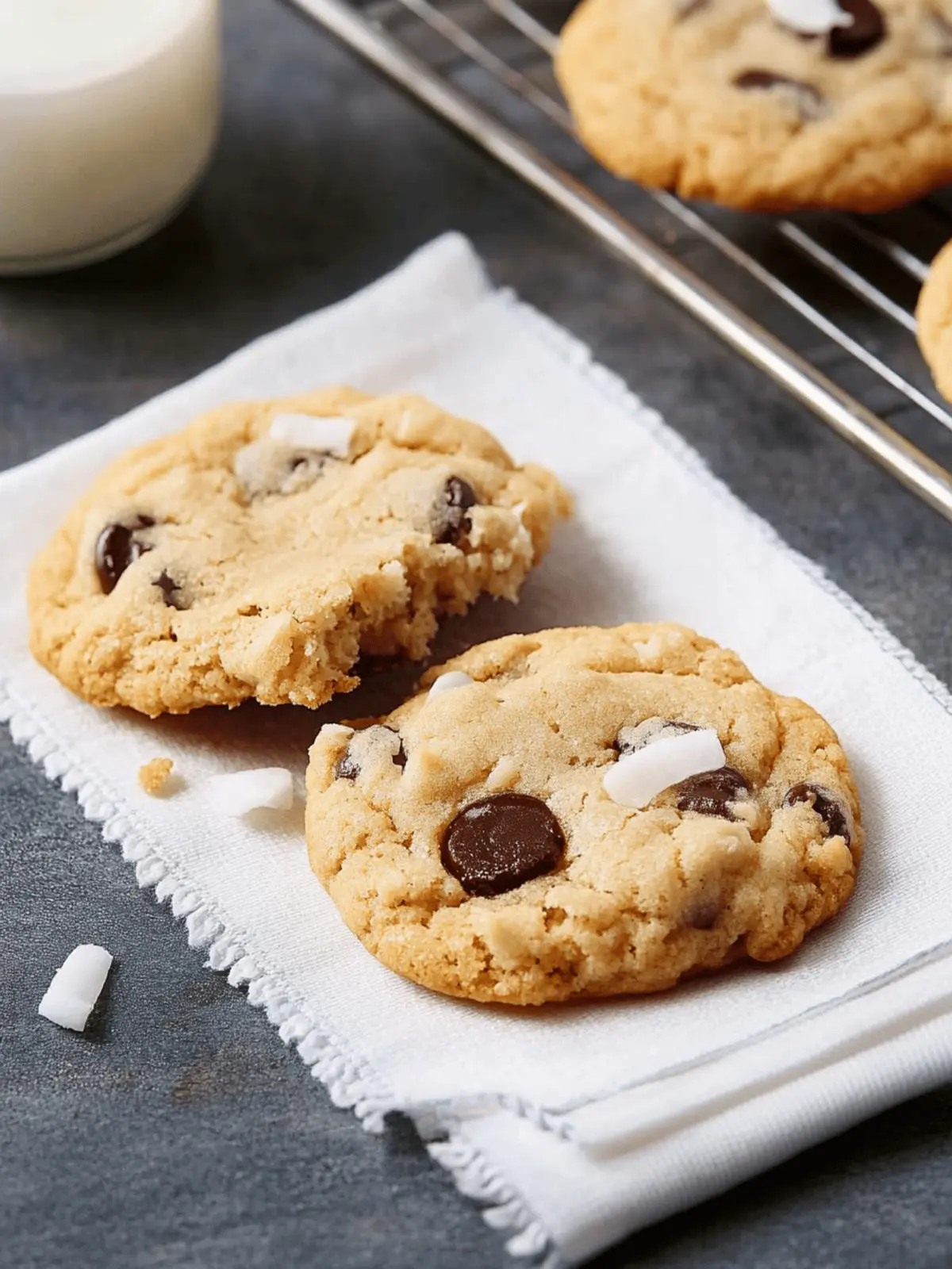 Tropical Coconut Chocolate Chip Cookies You ll Crave Daily 4 Coconut Chocolate Chip Cookies