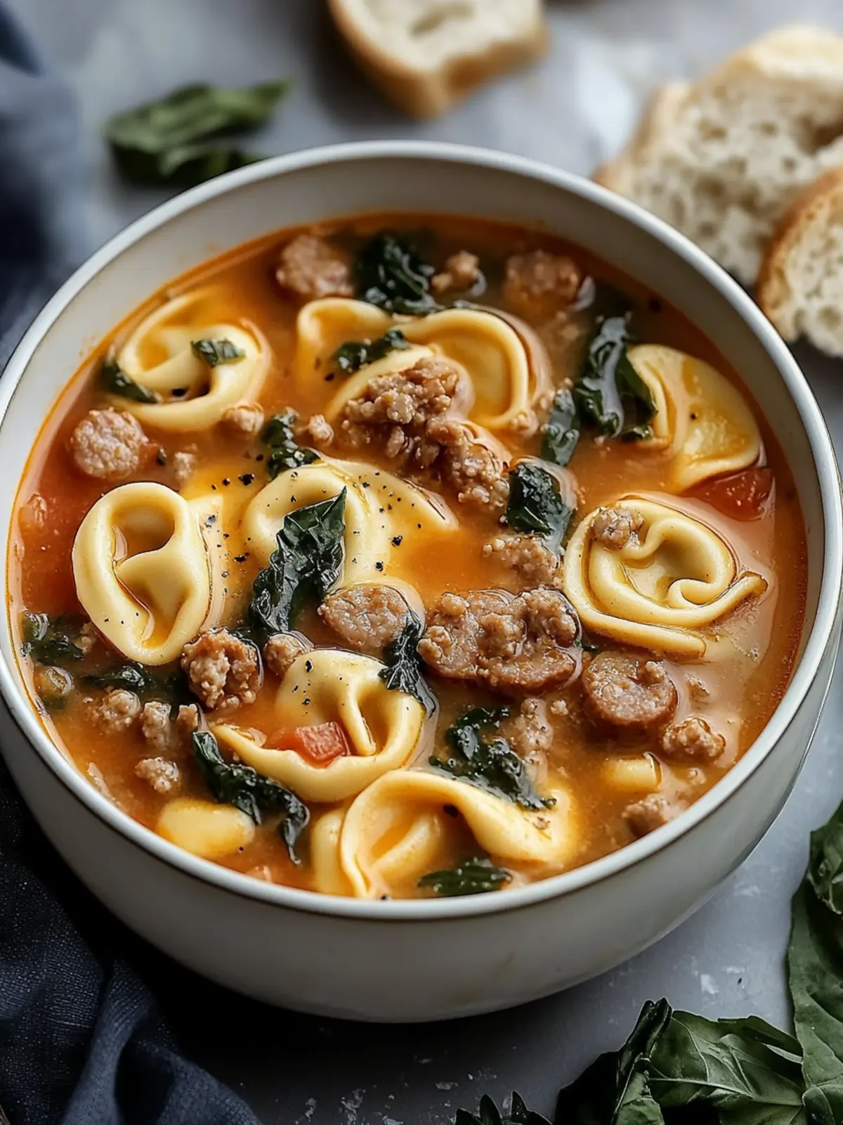 Spicy Italian Sausage and Tortellini Soup to Warm Your Soul