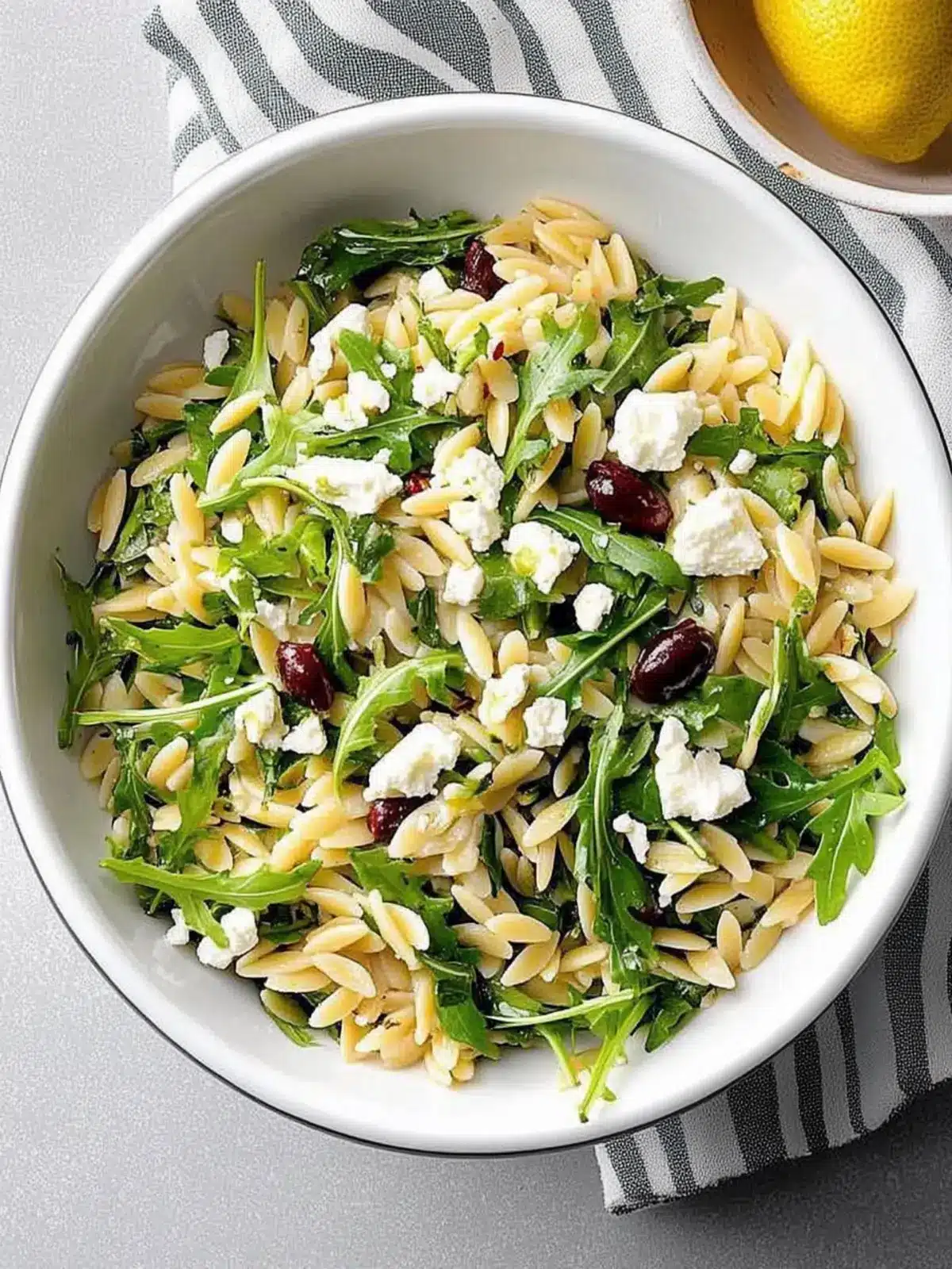 Orzo with Feta and Arugula