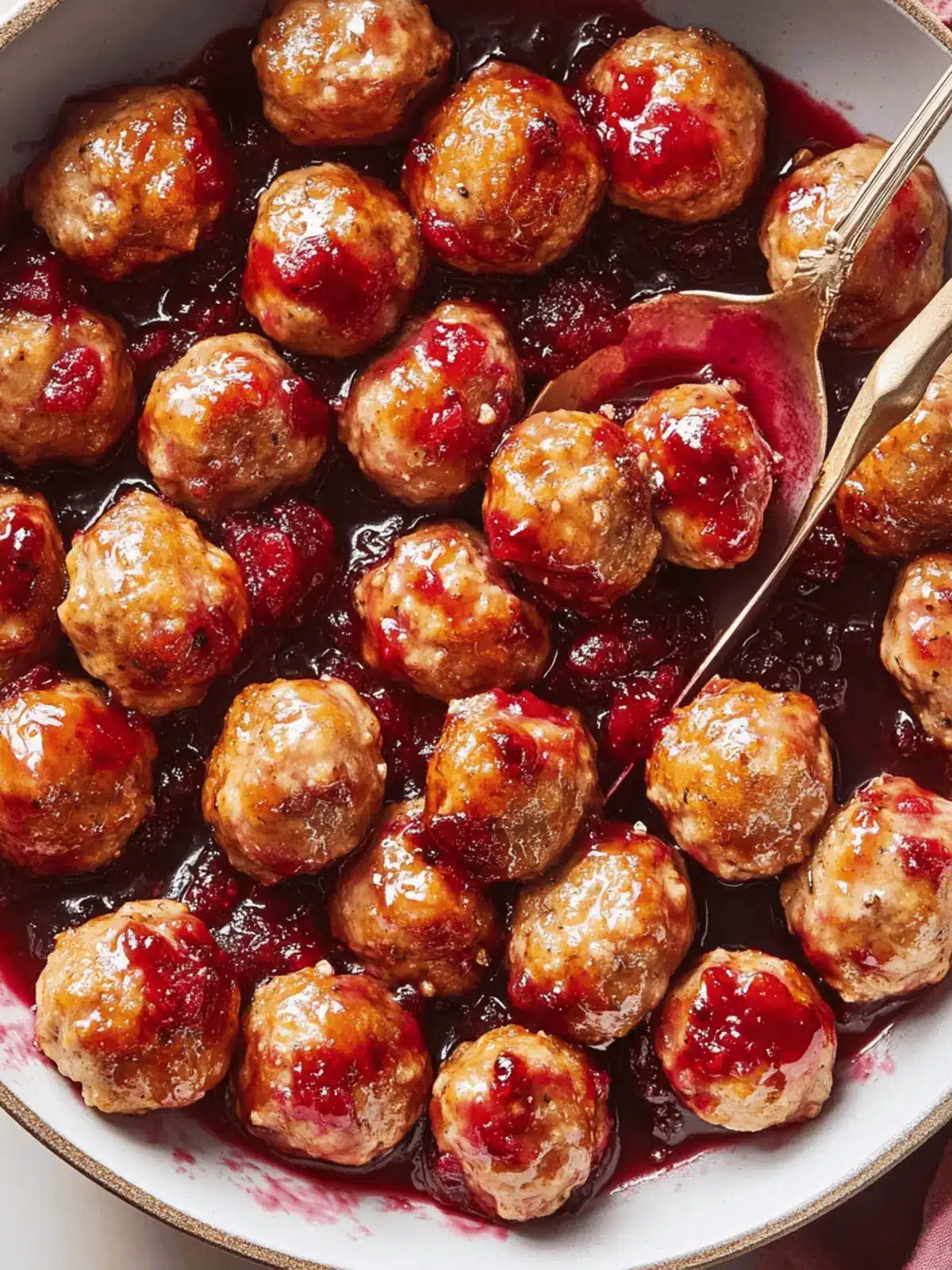 Cranberry-Glazed Turkey Meatballs