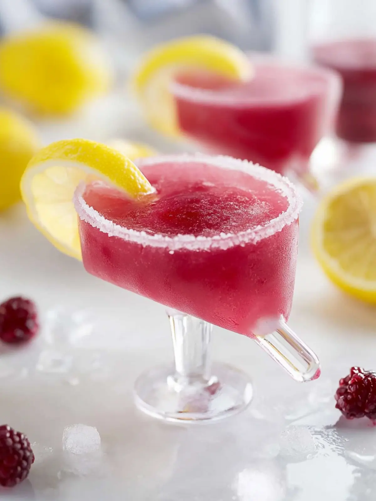 Lemon Drop Jolly Pops (Cranberry-Raspberry Vodka Cocktail)