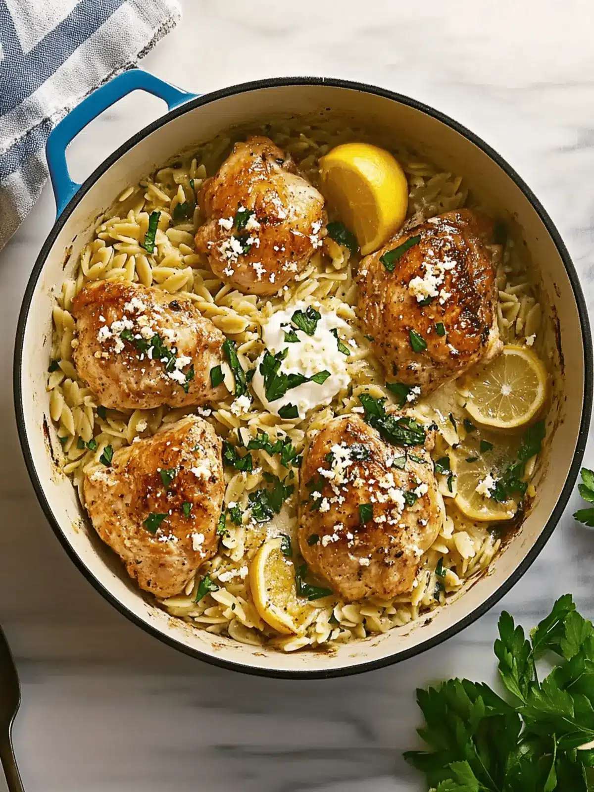 One-Pan Lemon Chicken & Orzo