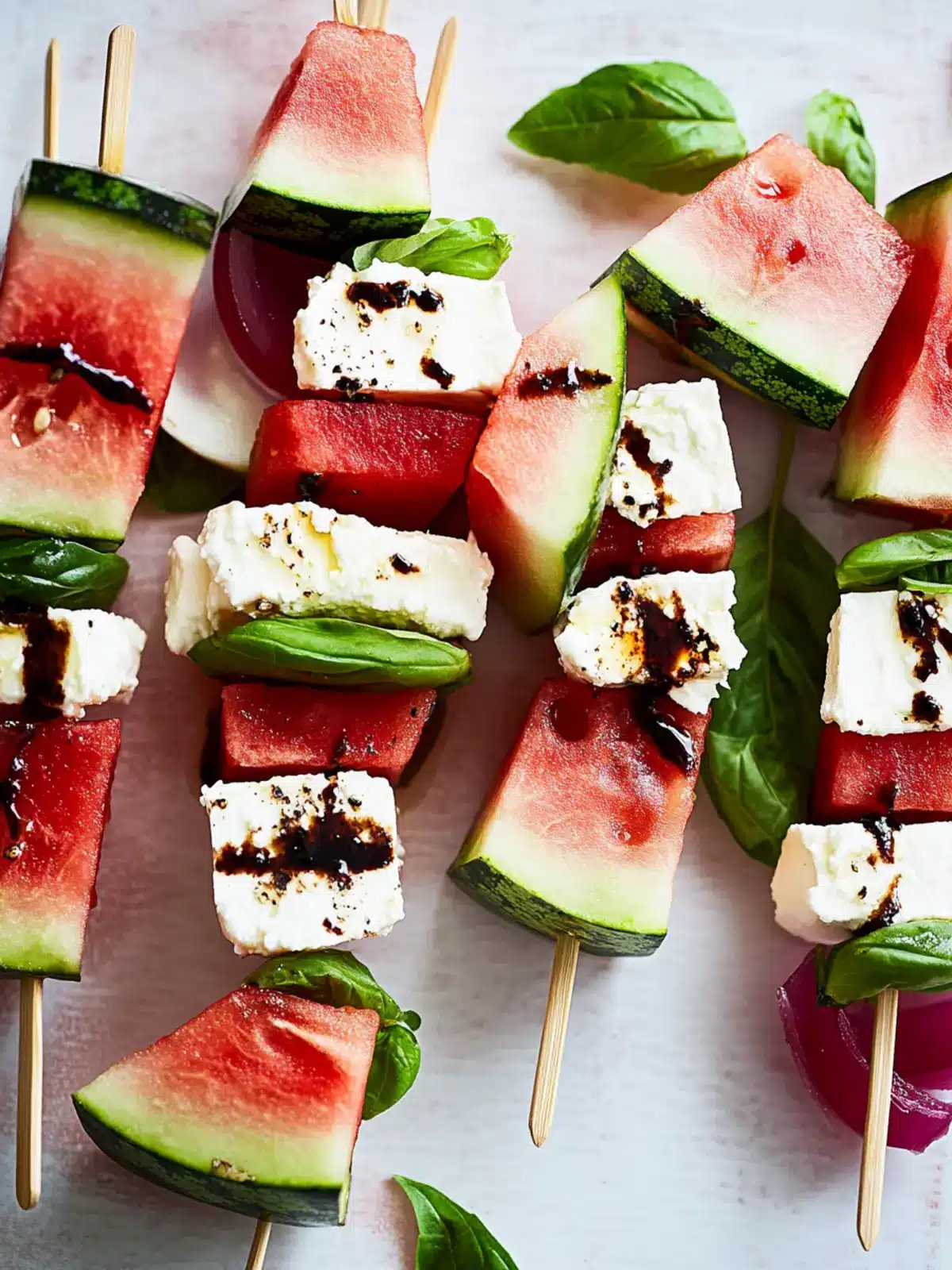Watermelon Feta Skewers