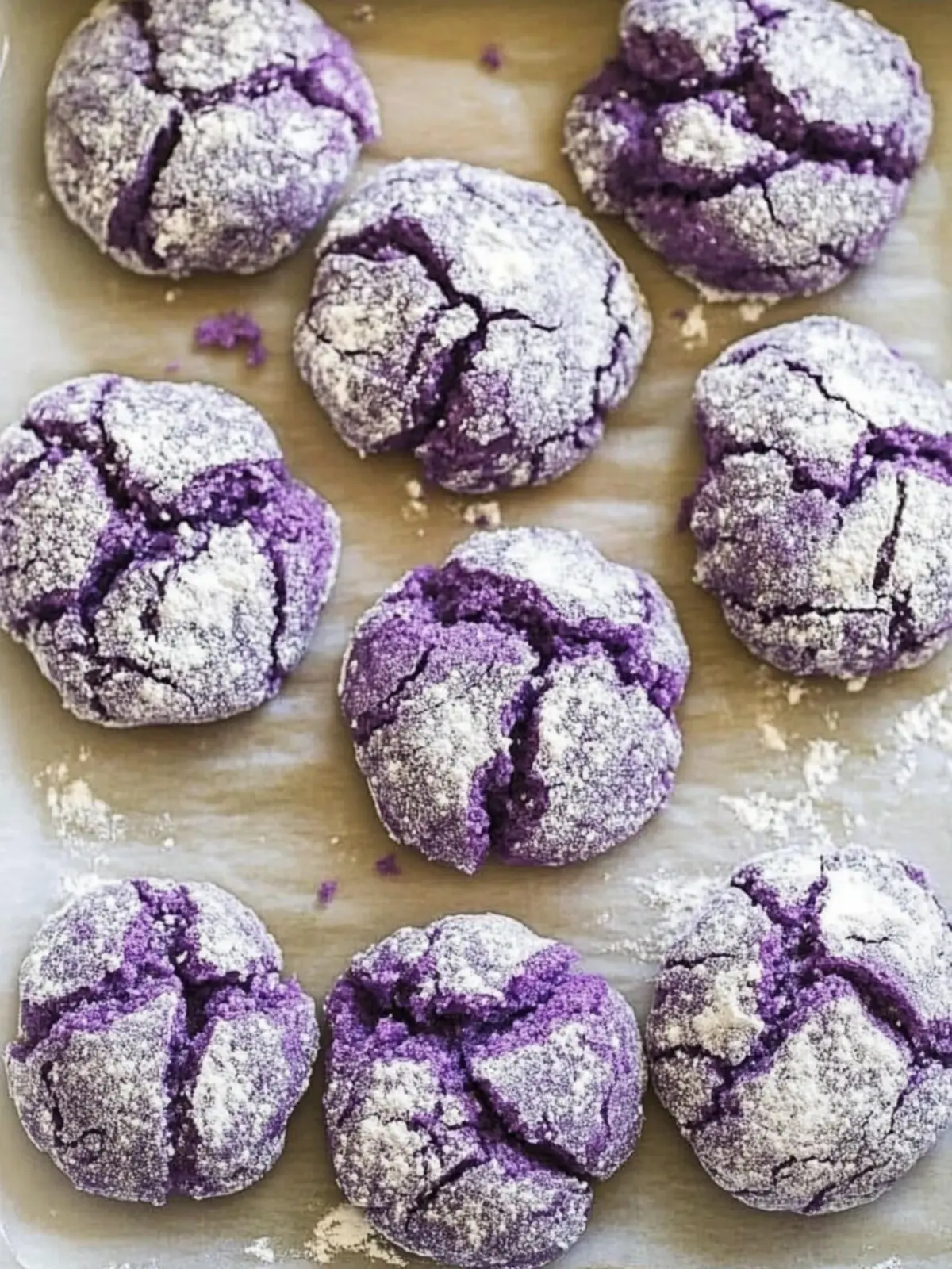 Ube Crinkle Cookies (Filipino Purple Yam Cookies)