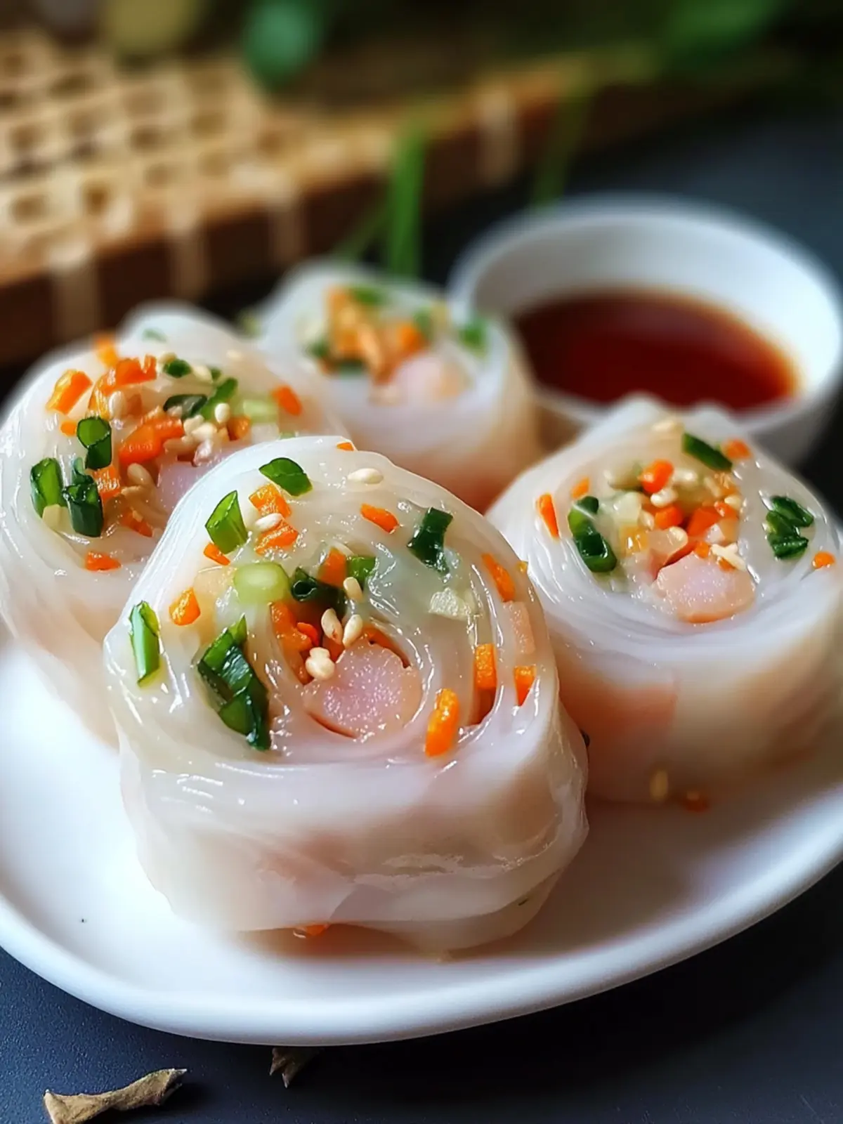 Irresistibly Soft Chinese Flower Rolls with Scallions and Ham