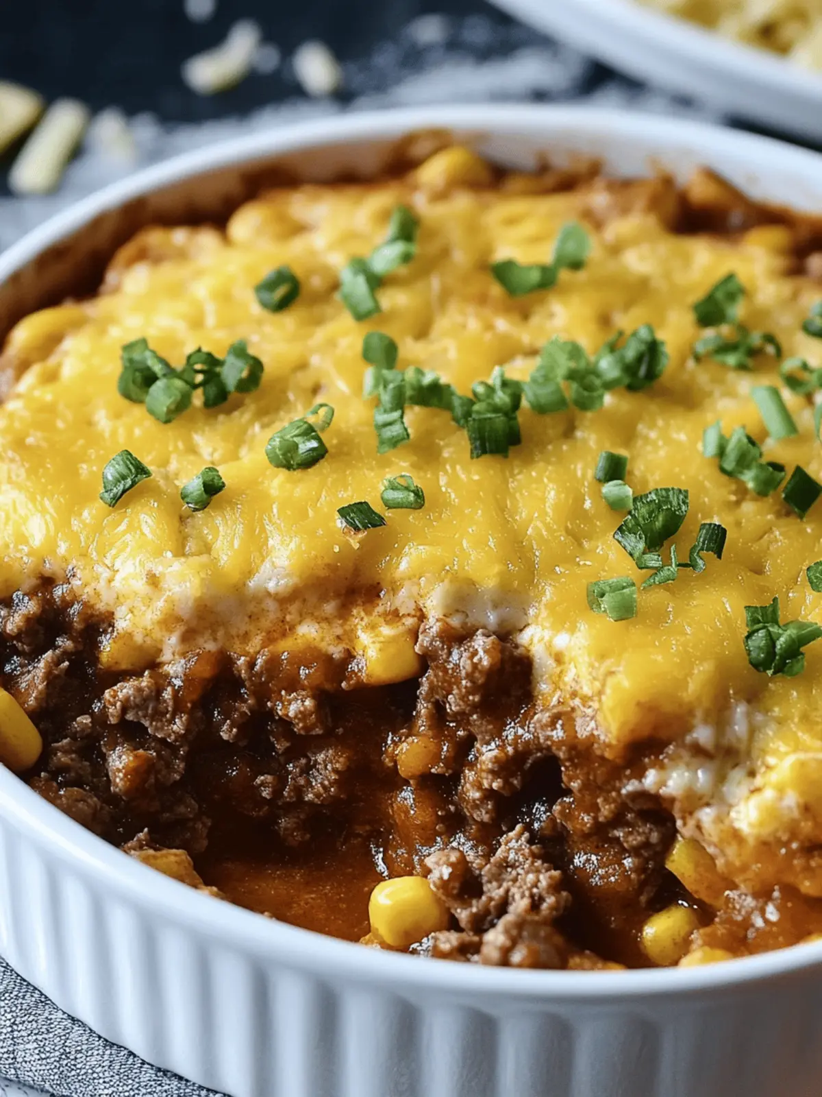 Savory Barbecue Beef Casserole with a Cheesy Twist Tonight 4 Savory Barbecue Beef Casserole with a Cheesy Twist