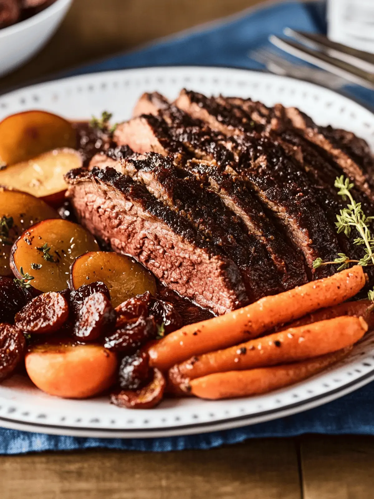 Heavenly Beef Brisket with Savory Carrots & Dried Plums 3 Beef Brisket with Savory Carrots & Dried Plums